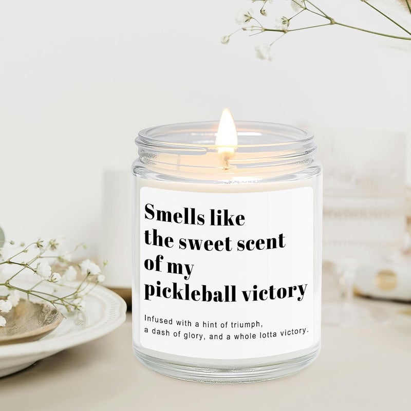 RIZOOCE Pickleball Gifts for Women Men, Pickleball Accessories, Lavender Scented Candle - Funny Gifts Pickleball for Lovers, Players, Fans, Sports - Image 4